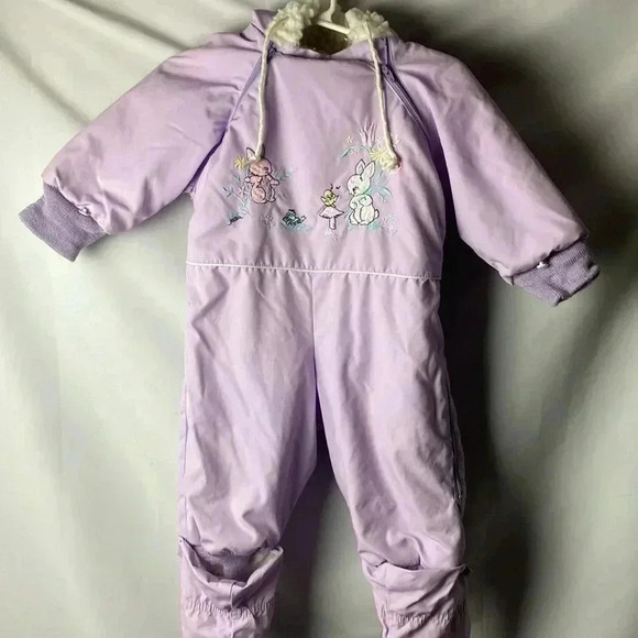 TIDYKINS VINTAGE ONE PIECE SNUGGLE BUNTING COLD WEATHER GEAR SHERPA LINED CLEAN - Picture 2 of 14